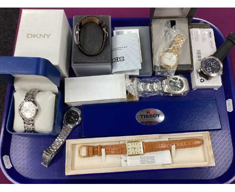 A Collection of Gent's Wristwatches, to include Tissot 1853 Fascination, Rotary, DKNY, Sekonda, etc. (7)