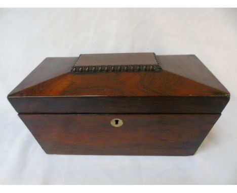 Rose wood sarcophagus Victorian tea caddy approx. 12" wide