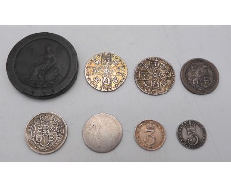 GEORGE III&nbsp;(1760-1820) 1 Shilling 1787&nbsp; Obverse Older laureate and cuirassed bust of King George III right, legend 