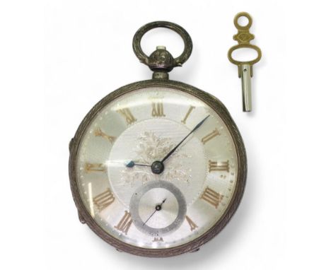 A silver open face pocket watch, marked for Jesse Hallam of Chester, 1900 Condition Report:No condition report available.