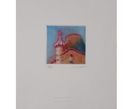 CONTEMPORARY SCHOOL &nbsp;CASA BATTLO &nbsp;Etching, signed lower right, numbered 2/75, 10 x 10cm Condition Report:Available 