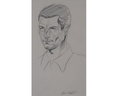 FRANK MCFADDEN (SCOTTISH b.1972) &nbsp;SELF PORTRAIT &nbsp;Pencil on paper, signed lower left, 35 x 20cm Condition Report:Ava
