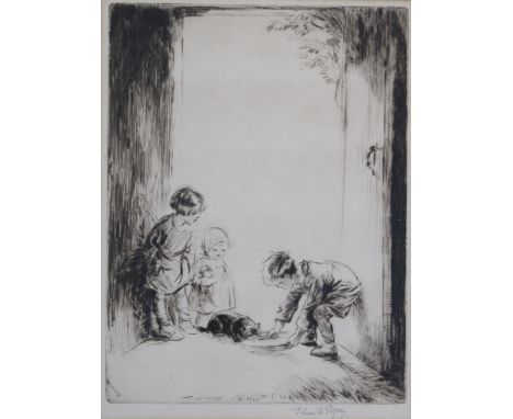 EILEEN ALICE SOPER (ENGLISH 1905-1990) &nbsp;THE STRAY &nbsp;Etching, signed lower right, 20 x 16cm Condition Report:Availabl
