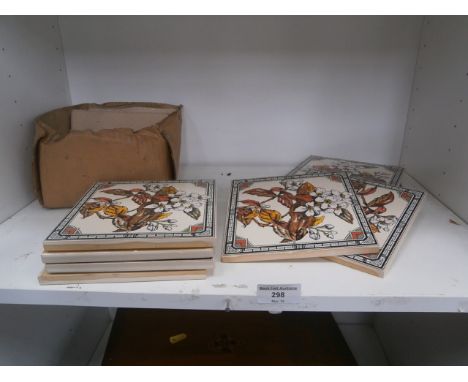 shelf of vintage tiles