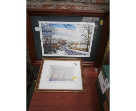 signed ltd edition keith melling print & 1 other