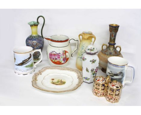 Large collection of assorted porcelain wares to include; two Royal Air Force commemorative tankards, one Royal Doulton, pair 