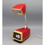 Vintage Teleskoplampe, Solis, 1960/70er Jahre, Kunststoff und Metall, intakt, zugeklappt 9 x 21 x 8