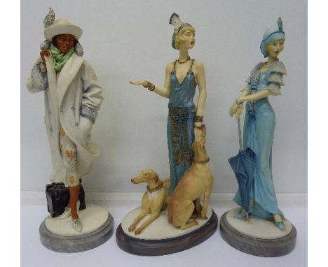 Three Royal Doulton Classics figures, Victoria, Elizabeth and Bernadette, height 30cm
