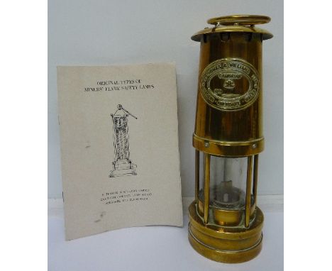 A miner's safety lamp, E. Thomas & Williams, Ltd., numbered 47542