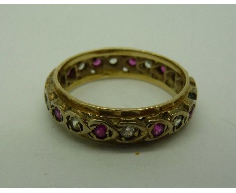 A 9ct gold ring, weight 2.7g, size N