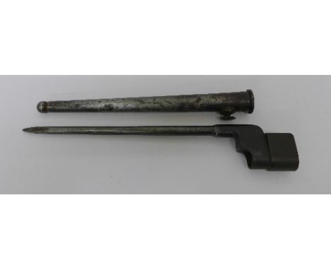 A British bayonet with scabbard, bayonet marked No. 4, MK II