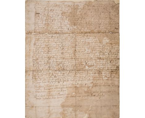 Milborne Family (of Lincoln) The Pedegree of ye Millbornes hth came out of Lincone..., manuscript in English and Latin, 1p., 