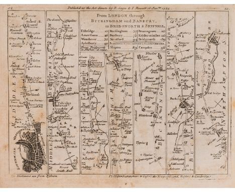 Britain.- Senex (John) Jefferys's Itinerary; or Travellers Companion, through England, Wales, and Part of Scotland, letterpre