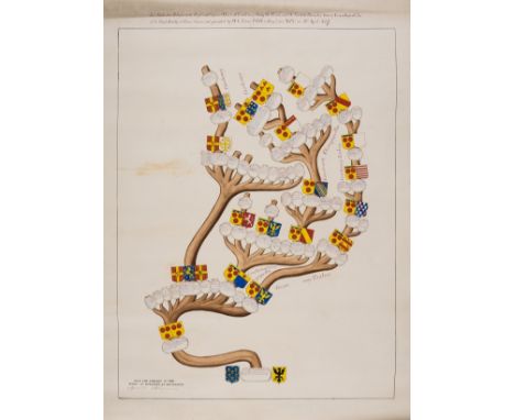 NO RESERVE Pedigree.- Shippard (William Henry) Fac Simile of a Pedigree of the Royal and Imperial House of Courtenay... drawn