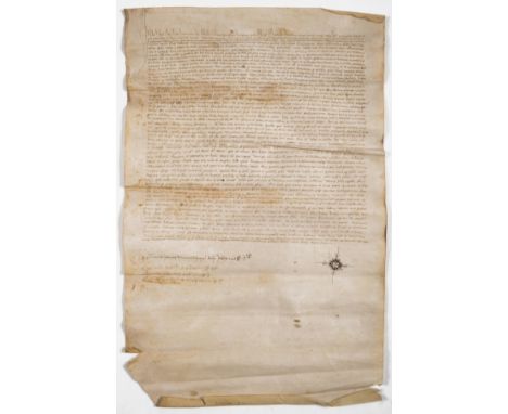 Italy, Abruzzo.- Notarial instrument made in the town of Aquila recording a judgment by Lucius Petrucii de Aquila, described 