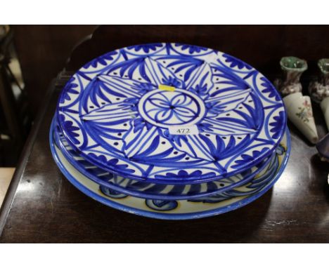 Three wall hanging plates 