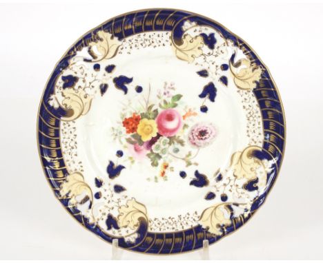A pair of 19th Century Coalport style cabinet plates 