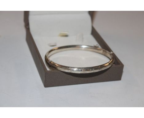 A Charles Horner silver bangle 