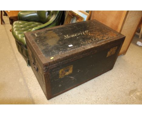 A metal zinc lined trunk