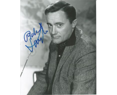 Robert Vaughn signed 10 x 8 black and white photo portrait. Good Condition. All signed pieces come with a Certificate of Auth