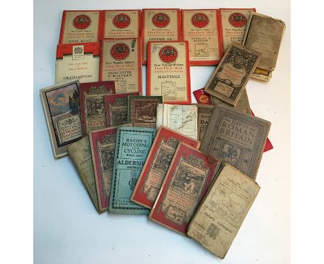 A quantity of vintage Ordnance Survey and Bartholomew's maps, including St Albans, Chesterfield, Suffolk, Cornwall, Dartmoor,