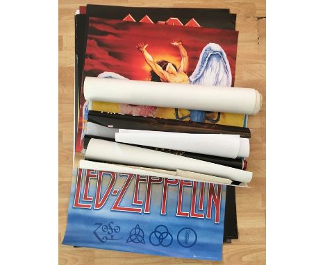 An early Led Zeppelin 'The Song Remains The Same' poster, and a rare Grateful Dead Egyptian Tour 1968 poster, together with a