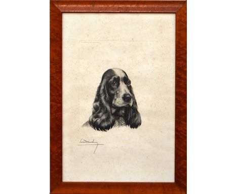 Leon Danchin (1887-1940), Cocker Spaniel, framed print signed in pencil lower left, 34x25.5cm