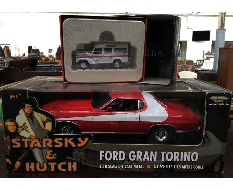 An American Muscle Starsky and Hutch Ford Gran Torino 1:18 scale die cast model boxed, together with a Corgi 1:10 scale Thame