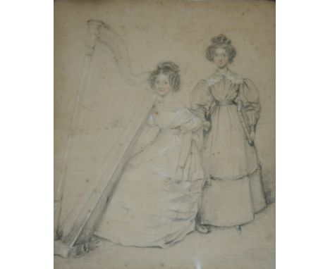STEPHEN CATTERSON SMITH (1806-1872) PORTRAIT OF CATHERINE AND MARIA DOVETON; PORTRAIT OF ELIZABETH JANE PAGET (nee DOVETON) (