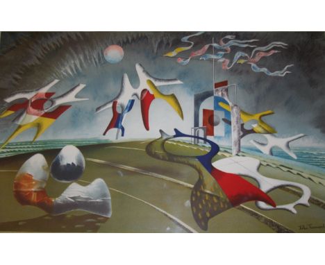 •AFTER JOHN TUNNARD, ARA (1900-1971) HOLIDAY Colour lithograph, printed by The Baynard Press and published for the School Pri
