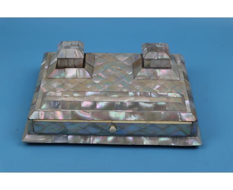 Mother-of-pearl desk tidy