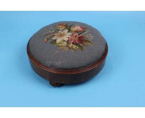 Victorian tapestry footstool