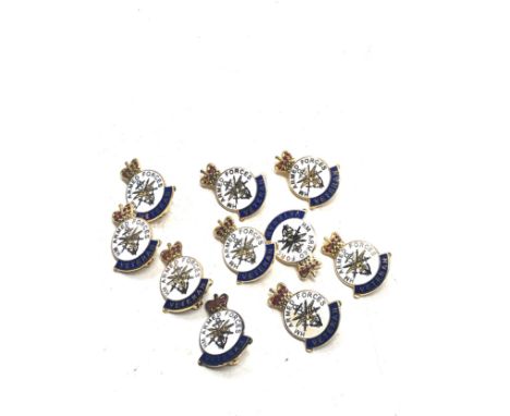 10 military veteran enamel badges