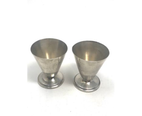 sterling silver wine cups weighted base each measured approx height 7.5 cm