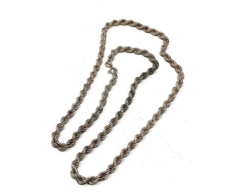 Vintage Chunky rope twist silver chain weight 44g