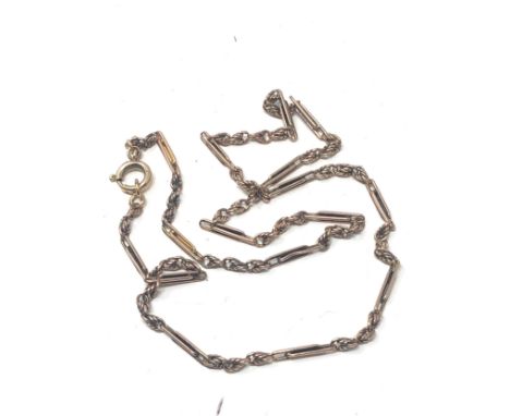 Antique 9ct gold fancy link chain weight 9g hallmarked 9ct on button