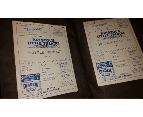 THEATRE, scrapbooks, laid down with programmes, London, Bath, Little Theatre, Hippodrome, Princes (all Bristol), All Saints H