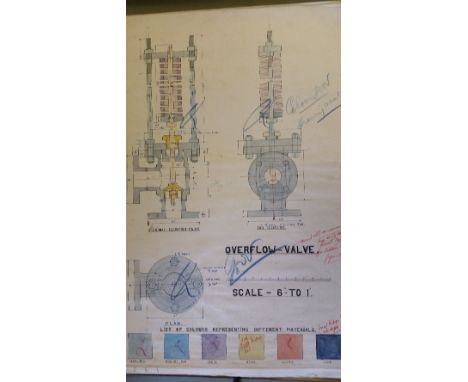 AVIATION, design sketches for the AVRO 504-K 'Green' bi-plane, with seven images of the plane and thirteen of various compone