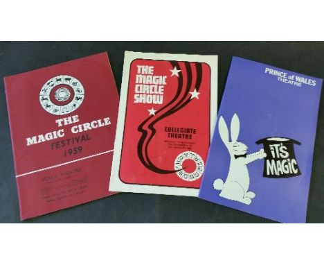 THEATRE PROGRAMMES, nationwide selection, Ice Shows (19), Magic (6) & Circus (12), inc. Harringay, Wembley, Stoll, Garrick; B