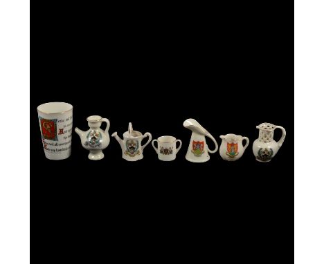 A small collection of Goss and similar Crested Ware