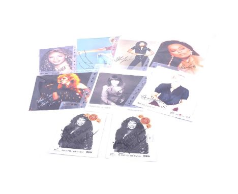 Music: assorted autographs of female artists, various genres includingTina Turner, signed colour photographMartha Reeves, two