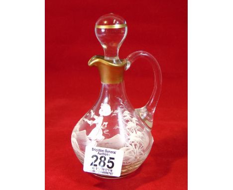MARY GREGORY SMALL DECANTER WITH STOPPER