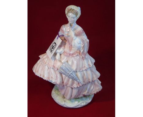 ROYAL WORCESTER FIGURE V & A WALKING OUT DRESSES 'THE CRINOLINE'