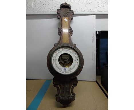 LARGE BANJO BAROMETER A/F