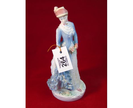 ROYAL WORCESTER FIGURE V & A WALKING OUT DRESSES'THE BUSTLE'