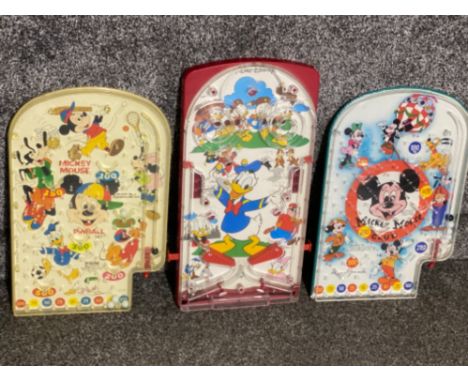 3x Walt Disney themed games includes 2x Mickey Mouse bagatelle &amp; Donald Duck pinball