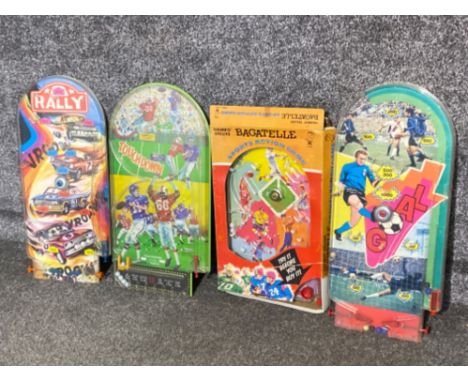 4 x vintage novelty bagatelle &amp; pinball games - all sports themed