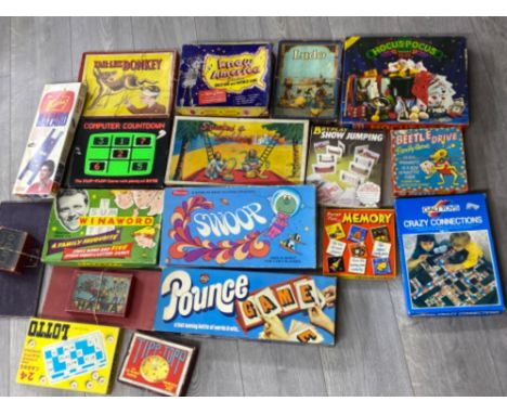 Box containing a total of 18 boxed vintage games