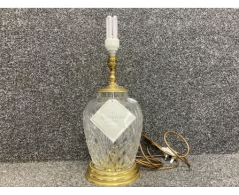 Waterford Crystal table lamp with original tag