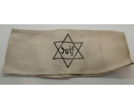 WWII German style Jewish camp armband P&amp;P Group 1 (£14+VAT for the first lot and £1+VAT for subsequent lots) 